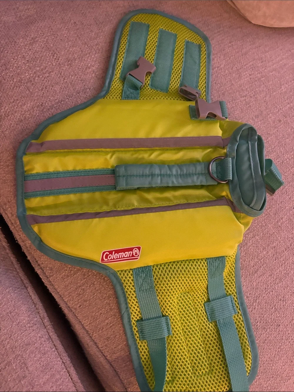 Coleman Green dog reflective life vest